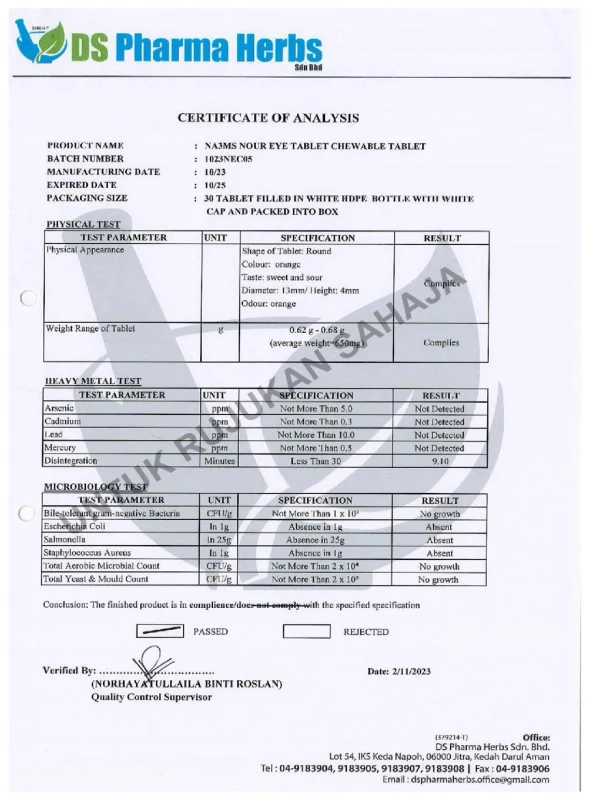 Sijil Kelulusan Makmal