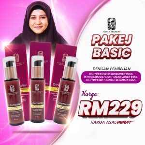 Pakej Basic – 1 Cleanser + 1 Moisturizer + 1 Sunscreen